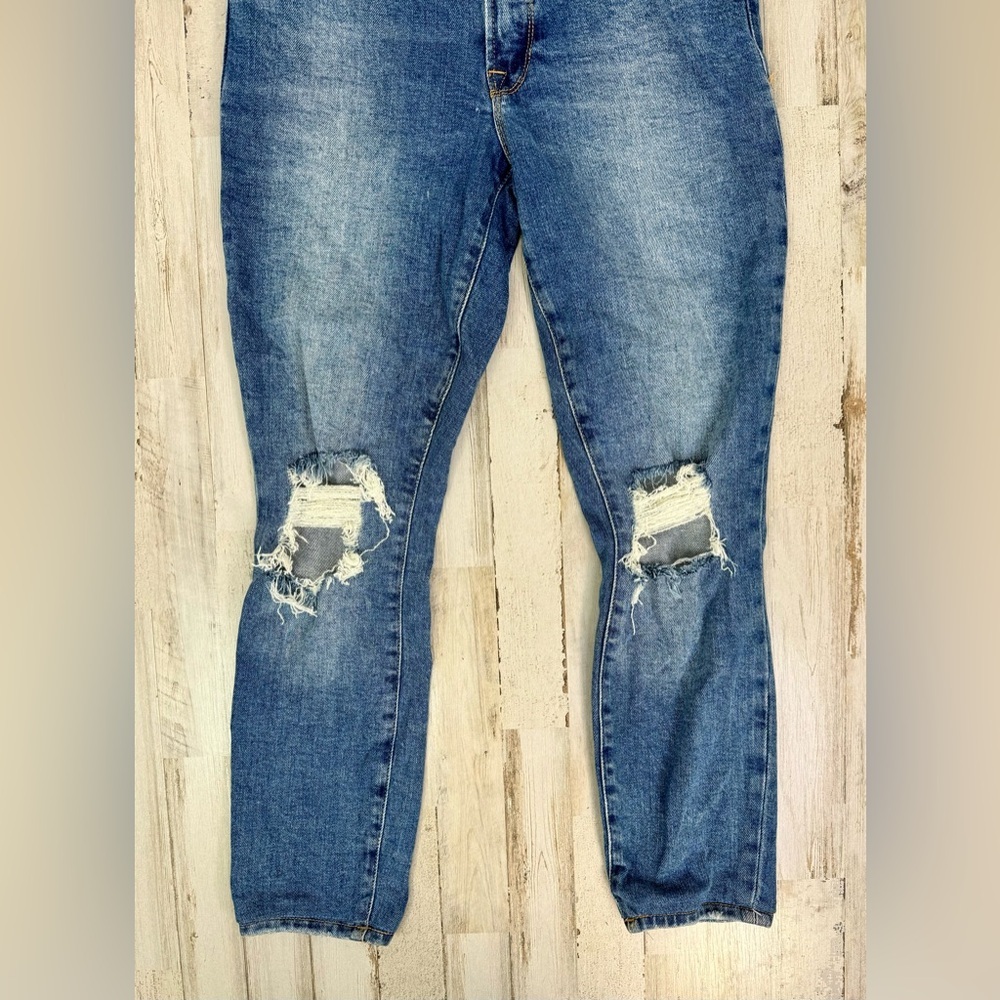 Good American Jeans Good Leg Dark Wash Blue Stretch Skinny Womens Size 6/28 - Picture 3 of 12